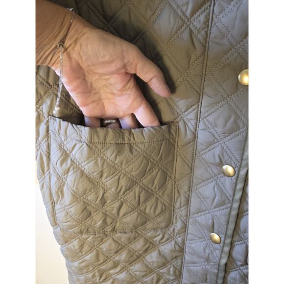 J. Crew Crewcuts Girls Lightweight Quilted Jacket Sz XL NWT Sage Green - Picture 10 of 12